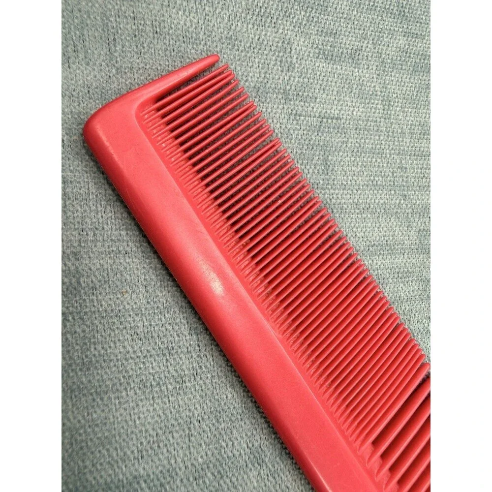 Vintage Conair Hair dressing Comb Red 7